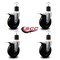 Service Caster 5'' Soft Rubber Swivel 1-7/8'' Expanding Stem Caster Set Total Lock Brake, 4PK SCC-EXTTL20S514-SRS-178-4 - alternate 4